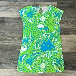 Green & Blue Lilly T-Shirt Dress